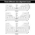 thumbnail image 2 of 3 Pieces T-Shirt Alignment Ruler, T-Shirt Ruler Guide for Graphics Design, T-Shirt Centering Alignment Tool with Size Chart for Adult Youth Toddler Infant, 2 of 7