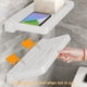 thumbnail image 5 of Bandeja de almacenamiento plegable para baño | Soporte de pared sin perforaciones | Estante de aleación de aluminio de 30 cm para artículos de tocador y cosméticos | Blanco o gris, 5 of 6