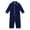 Dark Blue, variant on Godderr 9M-9Y Baby Girls Boys Pajamas Outfits for Kids Toddler, Winter Fleece Long-Sleeved Sleepwear, Long Pants, Solid Color, Buttons, V-Neck Loungewear