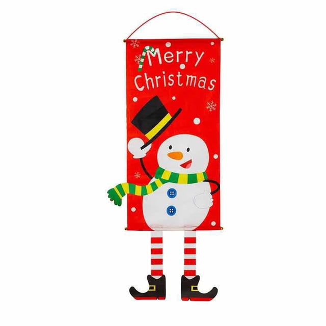 Bewildely Banner de Navidad para interiores y exteriores, diseño de escena, adornos navideños de Año Nuevo, colgante para Festival, regalos, accesorios Kits de decoración para fiestas Tipo 2 Bewildely HA070287-02