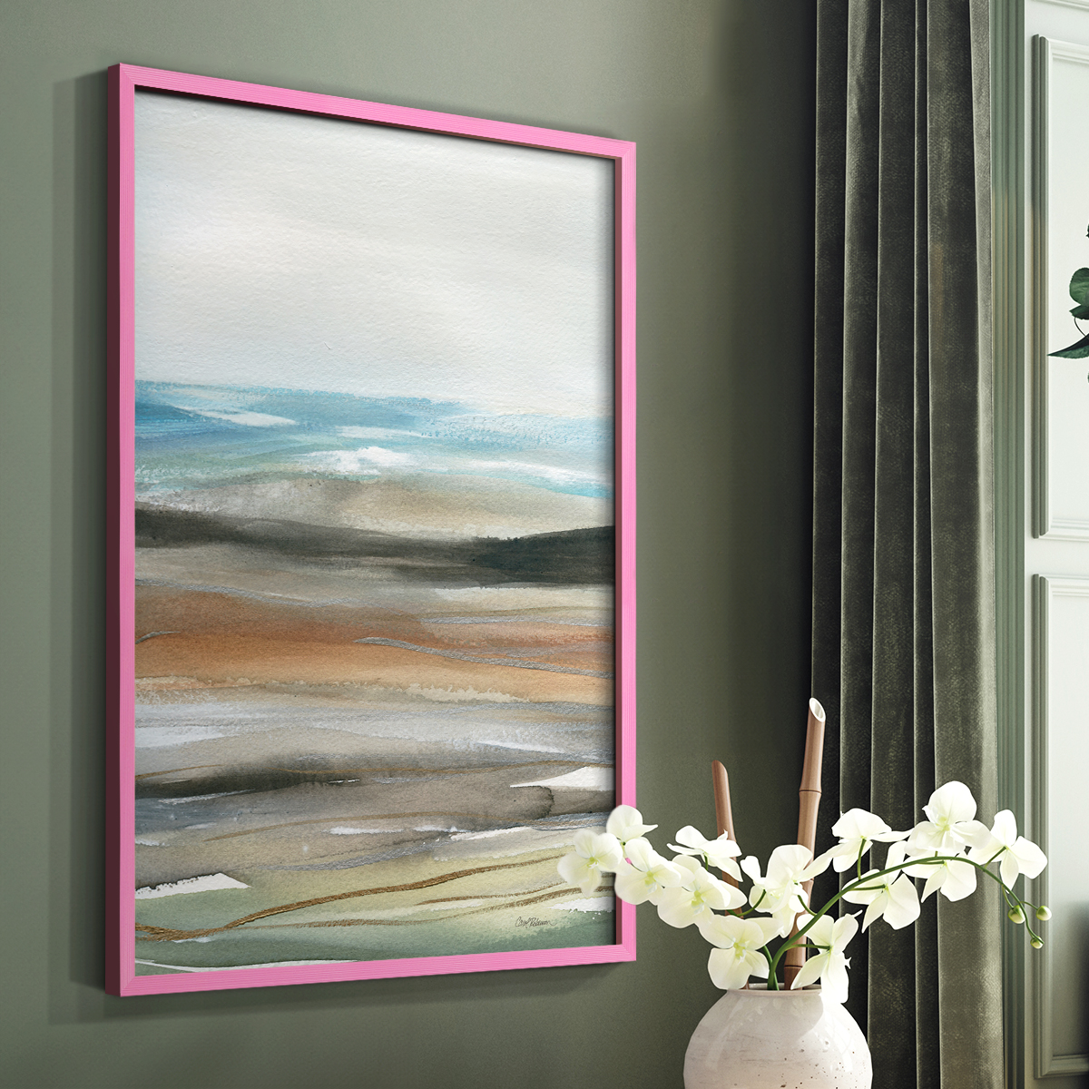 Nature's Many Layers I in Pink Solid Wood 11 x 14 Framed Print