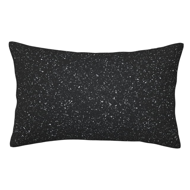 Fotbe Black Glitter Funda de Almohada Decorativa Estilo Occidental, Lujo en Algodón, Fundas para Almohadas King, Cojín Estampado para Decoración del Hogar-16"x24"