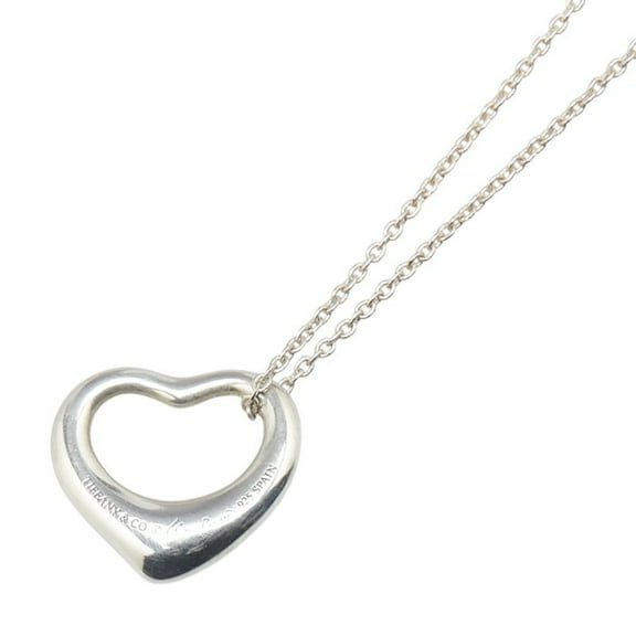 Pre-Owned Tiffany & Co. Open Heart Necklace in 925 Sterling Silver for Women. (Good)