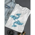 thumbnail image 3 of Cute Bllue Ethnic Whales T-Shirt Women -Image by Shutterstock, Female XX-Large, 3 of 4