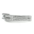 thumbnail image 3 of Sterling Silver Rhodium-plated 2-Piece CZ Wedding Set Ring QR2710, 3 of 6