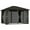 Grey, variant on Outsunny 10' x 12' Deluxe Hardtop Gazebo with Curtains and Netting, Coffee