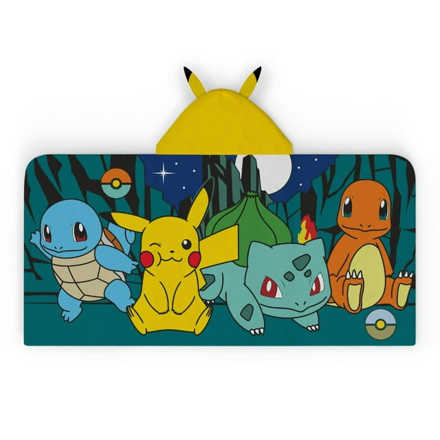 Toalla con capucha, algodón suave para niños, anime y Pokémon de Franco
