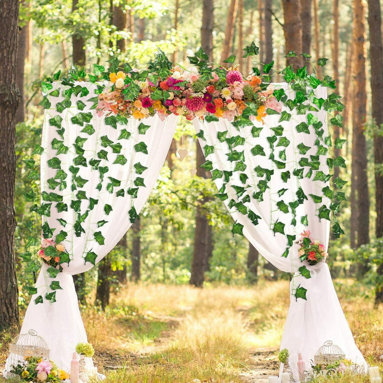 24 PCS Fake Ivy Leaves Artificial Greenery Vines For Decor Room Decor  Garland
