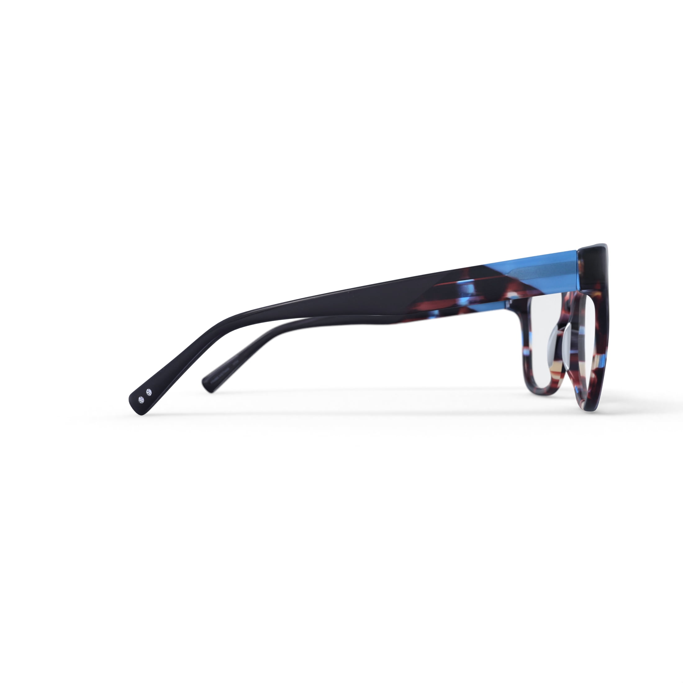 Reverb Women's RVLO6048 Prescription Eyeglasses with Case, Blue Tortoise