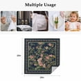 thumbnail image 5 of Black Flowers Cloth Napkins, Spring Floral Elegant Pastoral Vintage Washable and Reusable Dinner Napkins Set of 8, Table Napkin for Kitchen Party Birthday Wedding Hotel Housewarming 20"x20", 5 of 9