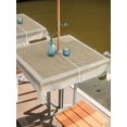 thumbnail image 2 of Outdoor Tablecloth with Umbrella Hole for Patio/Picnic/Party/Camping, Beige Vintage Waterproof Table Cloth Square Cover Washable, Rustic Farmhouse Retro Art Country (60"x 60"), 2 of 9