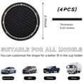 thumbnail image 2 of Yazoeia 4 PCS Bling Car Cup Coaster, 2.75 Inch Anti-Slip Anti-Scratch Cup Holder Insert Coaster, Sparkling Crystal Rhinestone Auto Cup Mat, Universal Interior Car Accessories (Black&AB), 2 of 6