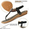 thumbnail image 7 of SWQZVT Womens Flat Sandals Boho Sandals for Woman Dressy Summer Casual Thong Beach Sandals Black Shoes 2024, 7 of 7