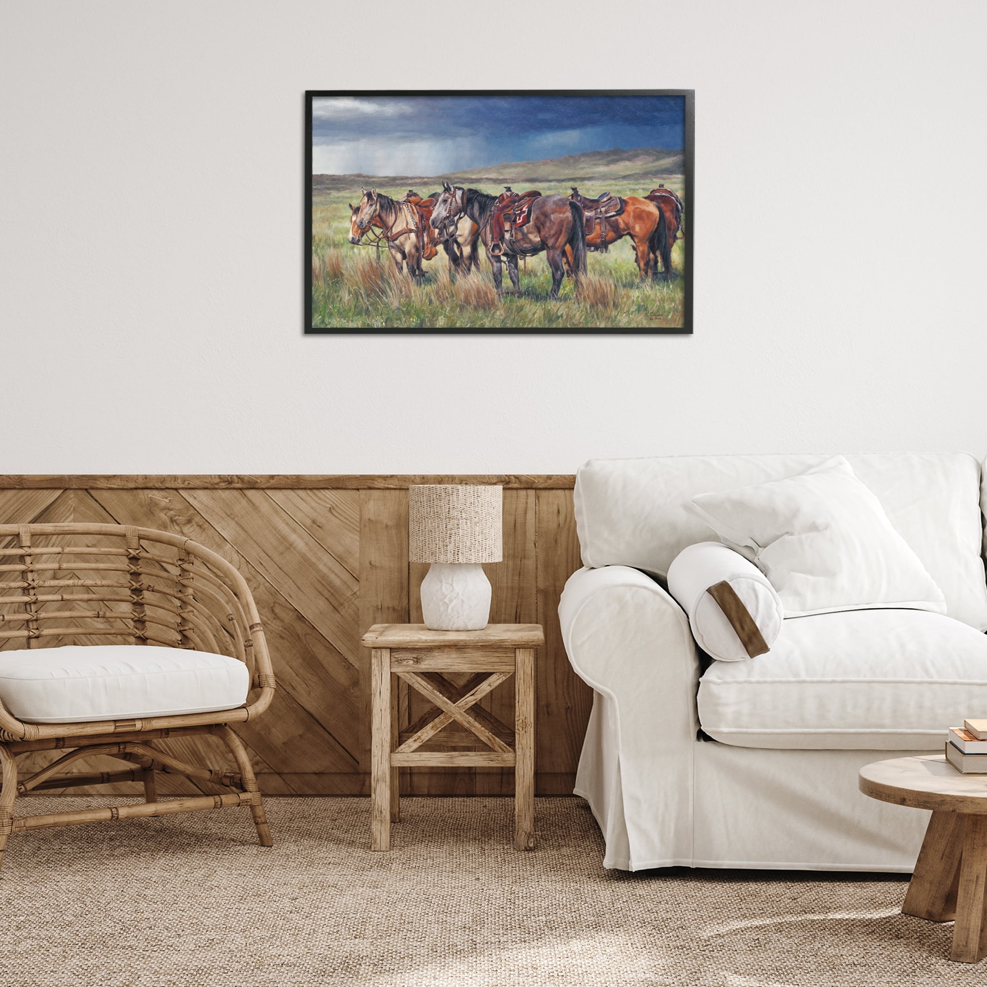 Stupell Industries Hurry Up & Wait Animals & Insects Painting Black Framed Art Print Wall Art, 30 x 20
