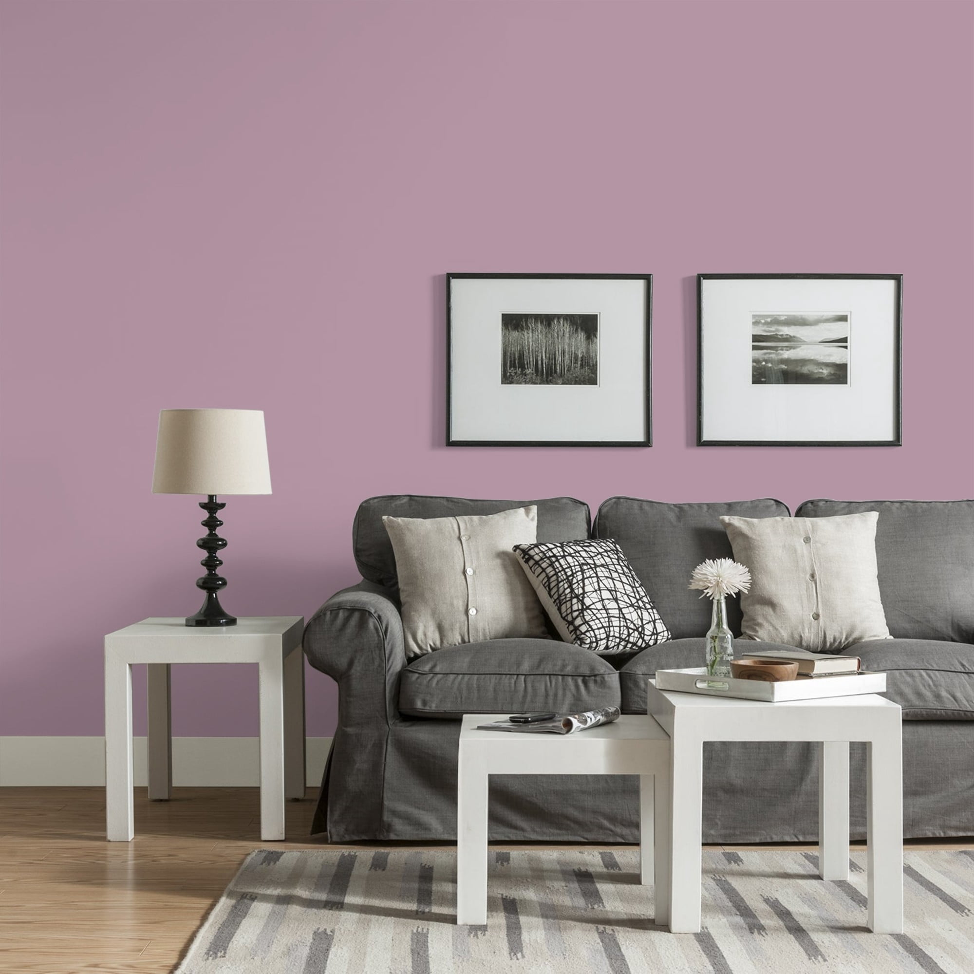 Glidden One Coat Ashberry / Purple Eggshell Interior Paint with Primer, 1 Gallon