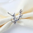 thumbnail image 3 of Servilleteros de animales cervatillo Advancent 12 Uds Navidad fiestas bodas cenas Mostrada plata 6 * 5.7 cm, 3 of 6