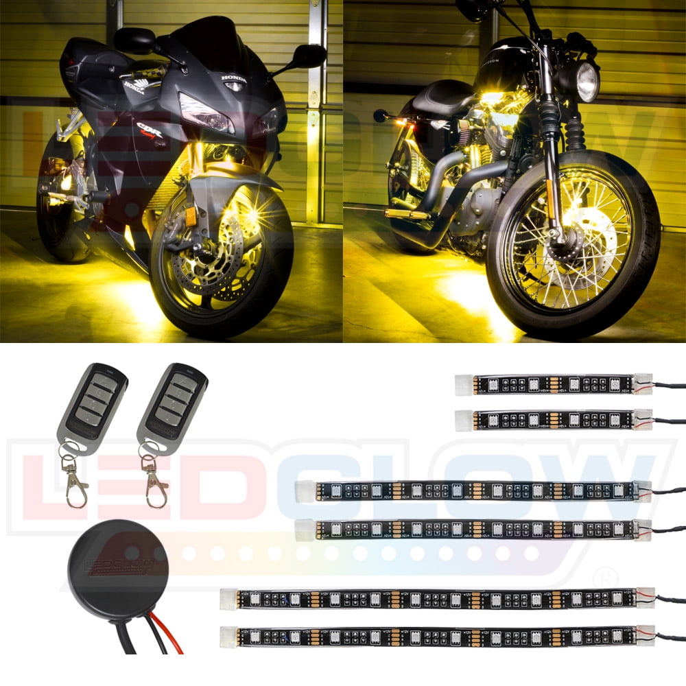 LEDGlow 6pc Advanced Yellow SMD LED Motorcycle Light Kit