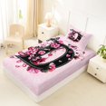 thumbnail image 4 of Erosebridal Pink D Letter Kids Twin Sheet Sets, Bohemian Damask Flower Bedding, 3pcs, 4 of 5
