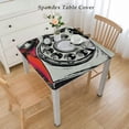 thumbnail image 2 of HAOXIT  Red Tablecloth, Illustration of a Classic Retro Telephone with Numbers Vintage Art Design Print, Dining Room Kitchen Rectangular Table Cover 60''x60'', 2 of 7