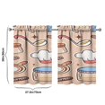thumbnail image 4 of Vintage Kitchen Food Cooking Chef Tier Cafe Curtains for Bathroom Living RV Rod Pocket Window Drapes 36 Inch 2 Panels Set 28"x36" 2 Panels Window Treatment Tiers, 4 of 4