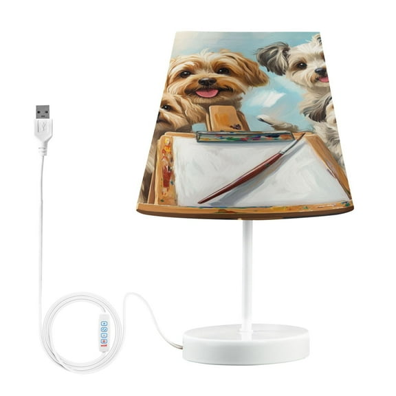 BZSMCE Table Lamp Creative Dogs Drawing Board Simple Pattern Night Light