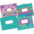 thumbnail image 3 of Barker Creek Designer File Folders Set of 24, Bohemian, Multi-Design, Playful Patterns on Outside, Solid Colors on Inside, Letter Size, 1/3 Cut Tabs, 24-Set, Home, School and Office Supplies (3961), 3 of 3