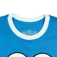 thumbnail image 3 of Sesame Street Shirt Women's Cookie Monster Varsity Short Sleeve Top, 3 of 5