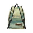 thumbnail image 2 of Rateoe Serene Coastal Blue Sky Pattern Canvas College Laptop Backpack,Travel Daypack,Durable Rucksack Travel Notebook Bag School Backpack Book Bag for Men Women-Small, 2 of 7
