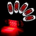 thumbnail image 2 of Scitoo Truck Trailer Red 6 Diode Clearance Light Lamp Side Marker Universal Waterproof 12V (Pack of 5pcs), 2 of 4
