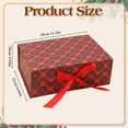 thumbnail image 3 of Christmas Magnetic Gift Box with Satin Ribbon Bow, Decorative Paper Present Packaging for Holiday Gifting, 1 Count, 3 of 5