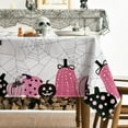 thumbnail image 3 of Halloween Tablecloth 60×104 Inch Rectangular, Jack-O-Lantern Pumpkin Cobweb Scary Themed Pink Washable Table Cover for Party Picnic Dinner Decor, 3 of 6