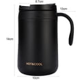 thumbnail image 6 of Ludlz 500ML Insulated Travel Mug with Lid Handle Portable Reusable Thermal Mug for Hot/Cold Drinks Stainless Steel Coffee Cup, 6 of 8