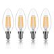 thumbnail image 1 of Bombillas de vela LED YONGSHENG E14 C35 regulable blanco cálido 2700k 6w 4 piezas, 1 of 5