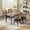 Brown-5 Piece, variant on Dining Table Set for Two, Kitchen Table with 2 Padded Chairs, 3 Piece Wood Dining Set with Rounded Corners for Small Spaces, Rustic Gray
