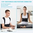 thumbnail image 6 of Back Brace Posture Corrector, Shoulder Straightener, Adjustable Full Back Support for Women and Men, Upper and Lower Back Pain Relief - Scoliosis, Hunchback, Hump, Thoracic, Spine Corrector - Large, 6 of 8