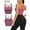 Pink, variant on 2PCS Padded Sports Bra Athletic Tank Tops Bustier Bra Yoga Crop Cami Sleeveless Leopard Printed Sexy Crop Top Scoop Neck Camisole