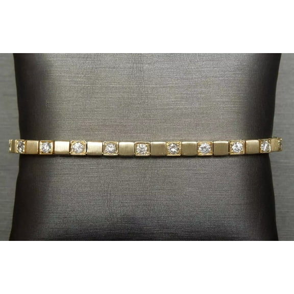 5Ct Round Cut Lab Created Diamond Women's Tennis Bracelet 14K Yellow Gold Plated