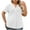 White, variant on Womens Tops 2025 Fashion Plus Size Casual New Large Size V-Neck Short-Sleeved Color Matching Bottoming Shirt T-Shirt Top