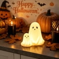 thumbnail image 4 of Halloween Night Light, Mini Glowing Ghost Decoration, Funny Whimsical Holiday Ornament, Cute Resin Tabletop Decor for Nightstands, Bookshelves, Mantels and Desks, Halloween Home Decor Gift, 4 of 9