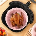 thumbnail image 3 of 2Pcs Air Friteuse Silicone Pot Réutilisable Air Friteuse Silicone Doublure Résistant à la Chaleur Panier de Friteuse avec Poignée Plaque de Cuisson en Silicone Poêle à Frire Accessoires pour Four à Micro-Ondes, 3 of 7