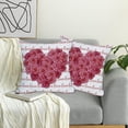 thumbnail image 3 of Valentines Day Outdoor Waterproof Pillow Covers 20x20 Inch Set of 2 Love Heart Roses Throw Pillow Covers Valentines Day Decor Pillow Cases for Patio Garden, 3 of 6