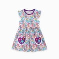 thumbnail image 3 of Girls Rompers Elegant Floral Print Sleeveless Square Neck Girls Ruffled Pocket Jumpsuit Dress Summer Outdoor Play Outfit, 3 of 6