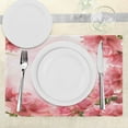 thumbnail image 3 of Ambesonne Valentine Place Mats Set of 4, Romantic Roses Bridal, Standard Size, Pink Coral Green, 3 of 6