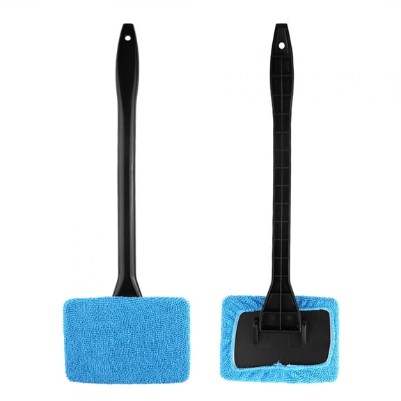 BIMZUC Car Windshield Cleaning Brush with Microfiber Bonnet Light Blue