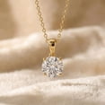 thumbnail image 3 of Rosec Jewels IGI Certified Lab Grown 2 Carat Diamond Pendant - with Chain - E-VS1 Quality - Gift for Special Person, 18K Yellow Gold, 3 of 8