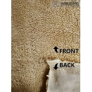 Fabric Empire 60 Heavy Duty Sherpa Sheep Skin Sewing & Craft Fabric By The Yard, Light Camel