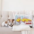 thumbnail image 4 of Ambesonne Vintage Throw Pillow Cover 2 Pack, Old Car Grunge Art, 18", Yellow Turquoise, 4 of 5