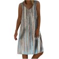 thumbnail image 2 of LOVZFMLL Robes Femmes Décontractées Imprimées Robe Débardeur Plage Col en V Poche Sans Manches Robes de Costume, 2 of 5