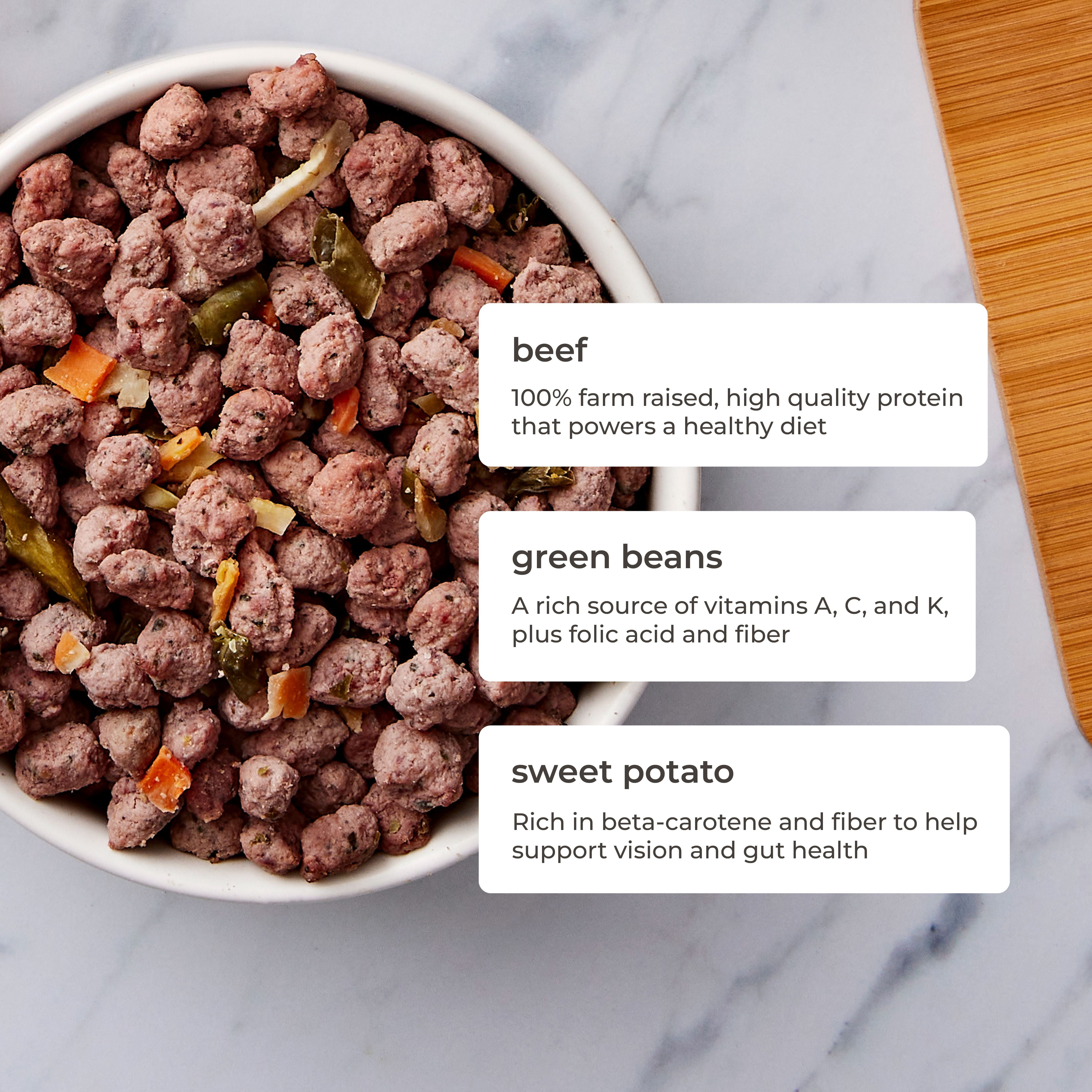 (4 pack) Freshpet Fresh Dog Food, Small Dog Beef & Egg Recipe, Small Bites Freshly Roasted Meals, 1 lb.