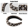 thumbnail image 3 of Unique Bargains Faux Crystal Padded Headband Gold Tone, 3 of 7
